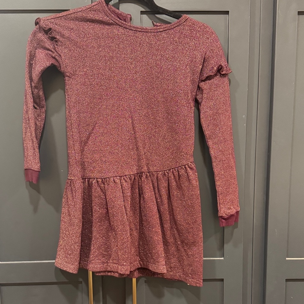 Long Sleeve Ruffle Hem Dress